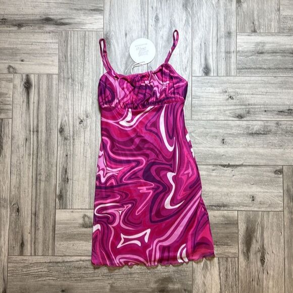 Princess Polly ROSEY MINI DRESS PINK US 4 - Picture 1 of 9